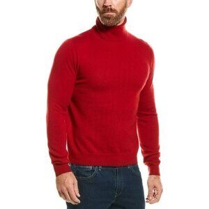 Malo Optimum Red Wool Cashmere Blend Turtleneck Sweater Mens Medium